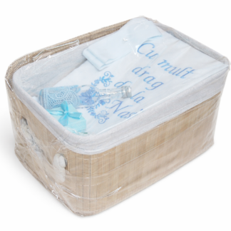 trusou botez in cutie de bambus bleu
