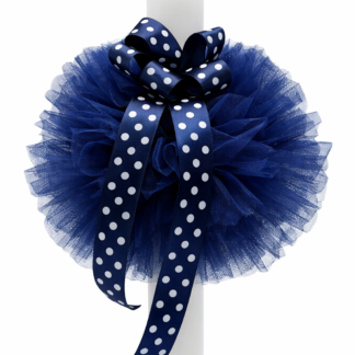 lumanare de botez bleumarin