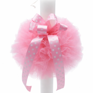 lumanare de botez roz