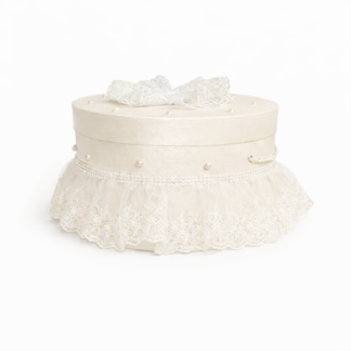 trusou botez+set baita in cutie rotunda auriu