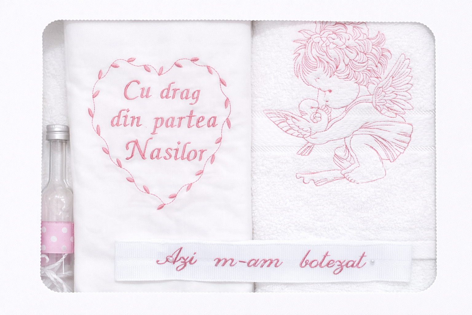 trusou botez cu drag din partea nasilor, roz dany kids