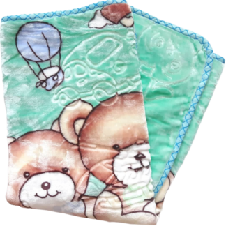 patura dubla, culoare verde cu imprimeu